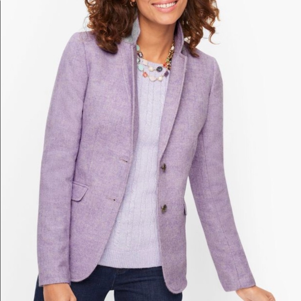 Lilac Talbot’s Wool Herringbone Blazer